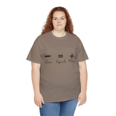 Unisex Heavy Cotton Tee Less Equals More Comfortable, Cotton and Stylish T-Shirt for Men & Women, Casual Fit, Perfect for Everyday Wear
