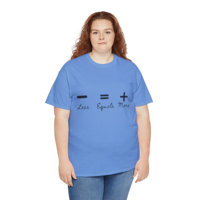 Unisex Heavy Cotton Tee Less Equals More Comfortable, Cotton and Stylish T-Shirt for Men & Women, Casual Fit, Perfect for Everyday Wear