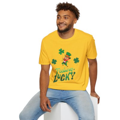 Feeling Lucky Saint Patrick's Day T-Shirt, St Paddy's Tee, Irish Luck Shirt, Shamrock Top, Green Clover Apparel