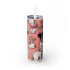 Adorable Kawaii Nurse Dog Mom Skinny Tumbler, Cute Animal Lover Gift Cup, Insulated Travel Mug, Coffee Tumbler with Lid, BPA Free, 20oz