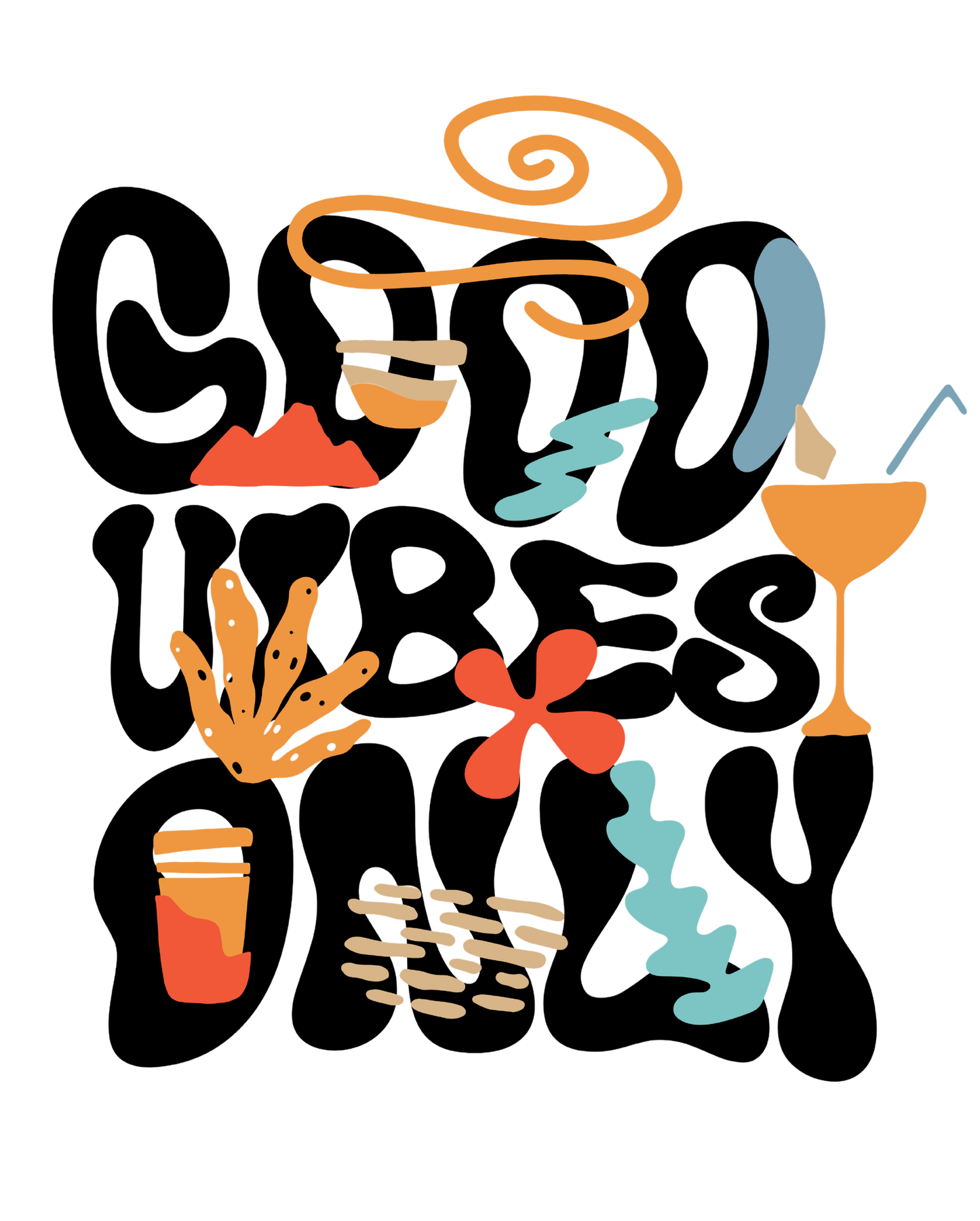 Good Vibes Only T-Shirt, Positive Energy Tee, Inspirational Quote Shirt, Men's Women's Clothing, Motivational Gift