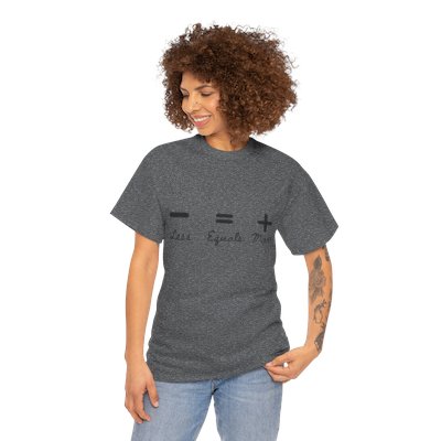 Unisex Heavy Cotton Tee Less Equals More Comfortable, Cotton and Stylish T-Shirt for Men & Women, Casual Fit, Perfect for Everyday Wear
