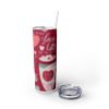 Love Latte 20 oz Skinny Tumbler - The Perfect Valentine's Day Travel Mug or Coffee Lover Gift for Her!