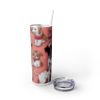 Adorable Kawaii Nurse Dog Mom Skinny Tumbler, Cute Animal Lover Gift Cup, Insulated Travel Mug, Coffee Tumbler with Lid, BPA Free, 20oz