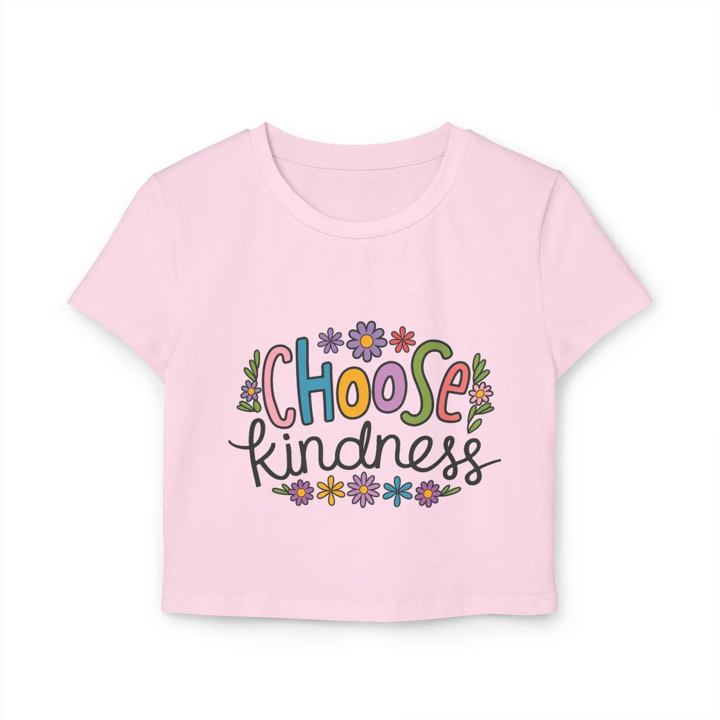 Baby Tee, Choose Kindness Shirt, Minimalist Women's T-Shirt, Inspirational Graphic Tee, Positive Vibes Top, Kindness Tee, Gift for Her,