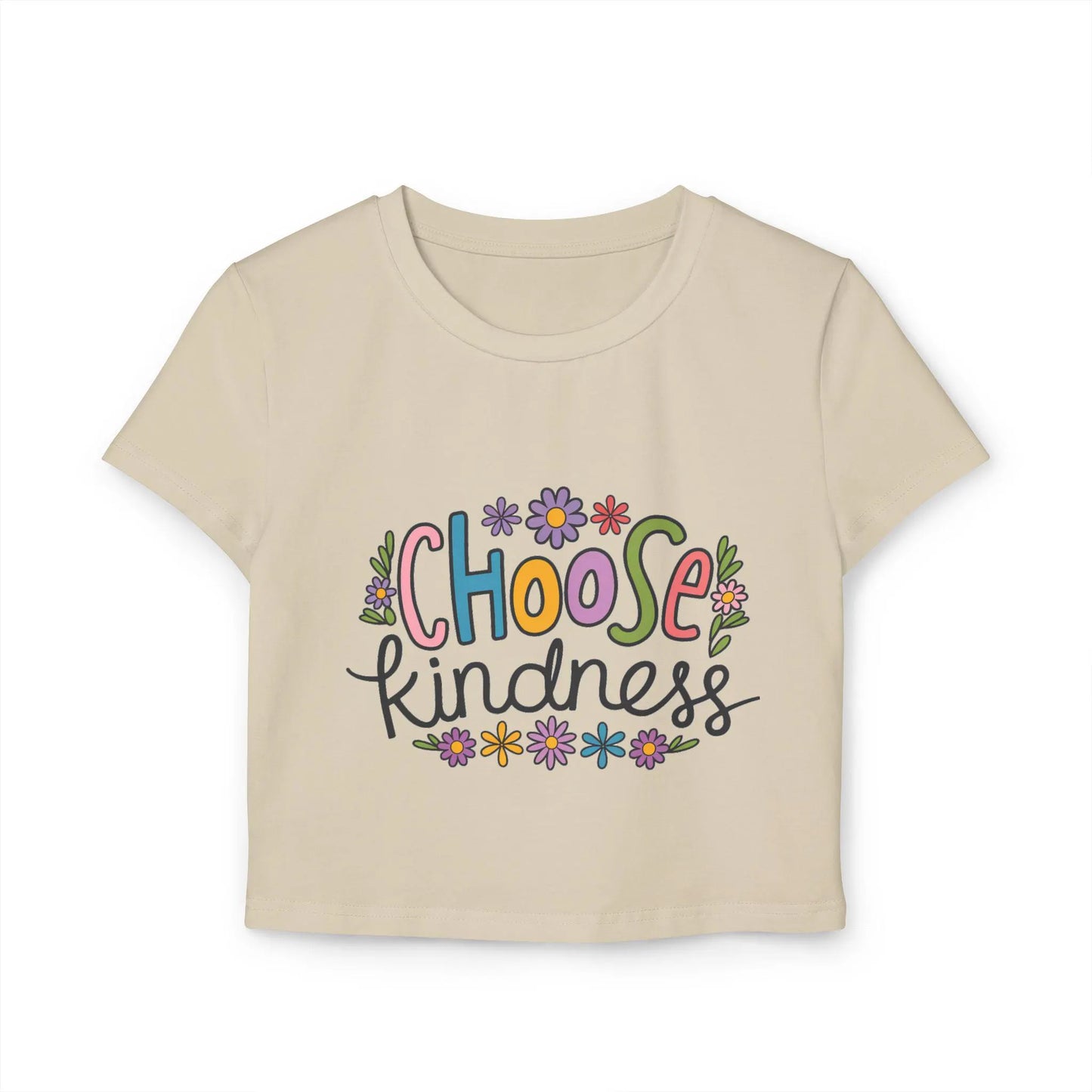 Baby Tee, Choose Kindness Shirt, Minimalist Women's T-Shirt, Inspirational Graphic Tee, Positive Vibes Top, Kindness Tee, Gift for Her,