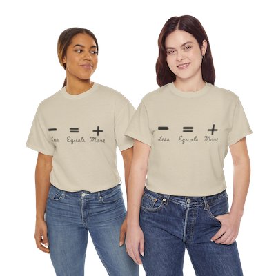 Unisex Heavy Cotton Tee Less Equals More Comfortable, Cotton and Stylish T-Shirt for Men & Women, Casual Fit, Perfect for Everyday Wear