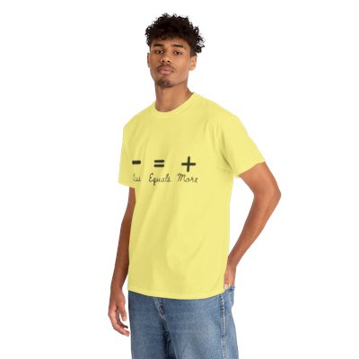 Unisex Heavy Cotton Tee Less Equals More Comfortable, Cotton and Stylish T-Shirt for Men & Women, Casual Fit, Perfect for Everyday Wear